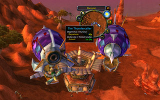 Distant view of Durotar Zeppelin tower